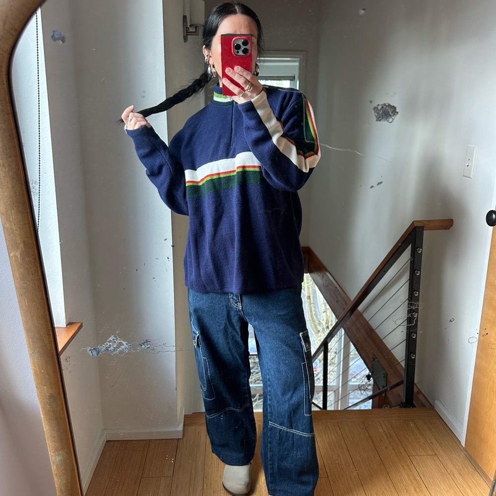 Vintage 90s Quarter Zip Sweater